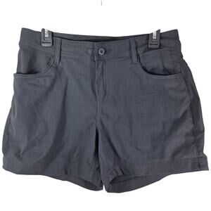 PrAna Womens Halle II Black Hiking Shorts Size 10 5in Inseam Pockets